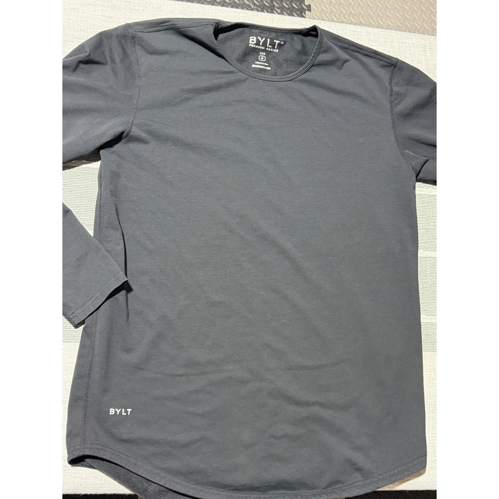 BYLT Premium Basics Lux Long Sleeve Shirt Mens‎ Medium Black
